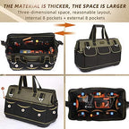 FASTECH 20-inch Wide Mouth Tool Bag with Water Proof Molded Base，Wide Mouth Tool Tote Bag,Waterproof Tool Organizer Bag for Men with Adjustable Shoulder Strap (20 inch) - Image 4