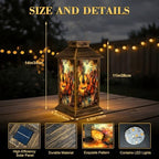 Solar Lantern Outdoor Waterproof Vintage Music Abstract Guitar Violin Colorful Musical Instruments Garden Decor LED Solar Lights Hanging/Tabletop Lamp Gifts for Women Mom for Outside Yard Patio - Image 2