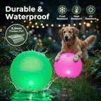 HAPIKAY Solar Floating Pool Lights, 2 Pack, 14-Inch Auto Color-Changing LED Light Balls, Waterproof Inflatable Solar Pool Light, Patio, Backyard Pond Event Wedding Decor - Image 5