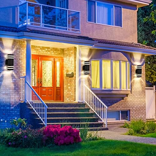 DASTOR 2 Pack Outdoor Wall Lights, Up and Down Porch Lights Outdoor Wall Mount Light Fixture, Aluminum Waterproof Exterior Lights for House Porch Garage - Image 6