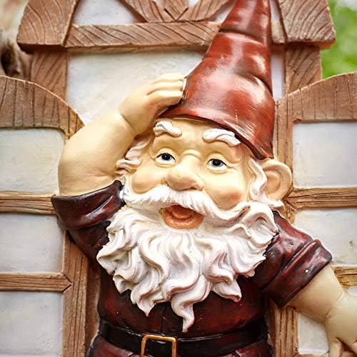 Garden Gnomes Tree Hugger, Tree Face Garden Gift, Garden Peeker Yard Art Resin, 12 inch - Image 3