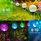 GIGALUMI Solar Garden Lights 3 Pack, Solar Lights Outdoor Decorative - Image 5