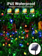 Solar Christmas Lights Outdoor 6 Pack 198FT 600LED String Lights Multicolor - Image 3