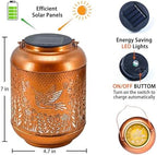 Hummingbird Solar Lanterns Outdoor Waterproof Hanging Solar Lights Hummingbird Gifts for Women Men Mom Metal Bird Decorative LED Lanterns for Yard, Patio, Lawn, Pathway, Landscape, Garden Decor - Image 6