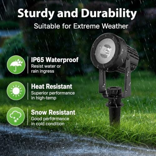 Solar Spotlights Outdoor Waterproof, Warm White Landscape Lights - Image 5