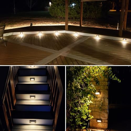SUNVIE 6" Low Voltage Step Lights Outdoor 5W 3000K Black Aluminum 12-Pack - Image 5