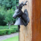 Elk Cast Iron Doorbell Garden Decoration Wall Bell Outdoor Dinner Bell Dinner Bell (Black 27 * 13 * 14cm) - Image 3