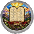 Magnolia Garden 10-Inch Ten Commandments - Faux Stained Glass Exodus Bible Verse Garden Stone, Weather-Resistant Resin Pathway Accent, Inspirational Christian Outdoor Yard Decor & Walkway Plaque by DicksonsGifts