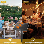Yusist 100FT Solar String Lights Outdoor Waterproof with Remote, G40 Solar Powered String Lights with 30+2 LED Shatterproof Bulbs, Dimmable Solar Patio Hanging Lights for Outside Backyard Party - Image 3