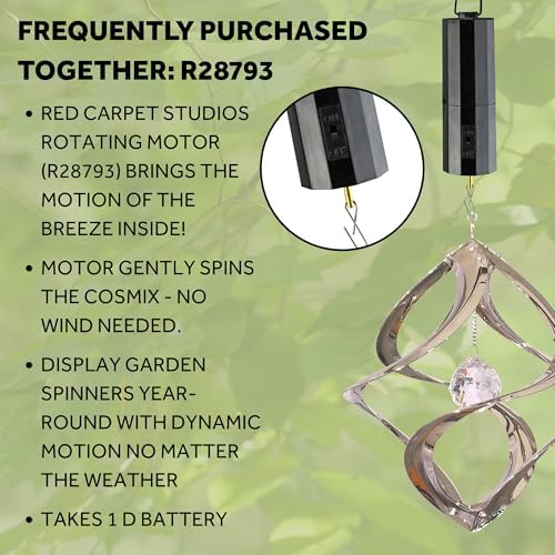 Red Carpet Studios The Original Helix Cosmix Wind Spinner, 11-Inch, Chrome and Crystal - Image 3
