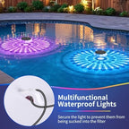 2-Pack Solar Floating Pool Lights, Upper & Lower Dynamic RGB Color-Changing, Waterproof Floating Pool Lights Solar Powered for Pools, Tubs, Outdoor Parties & Garden Decor - Image 6