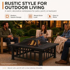 4-in-1 Outdoor Fire Pit Grill Table,Metal Firepits for Outside (32") - Image 6