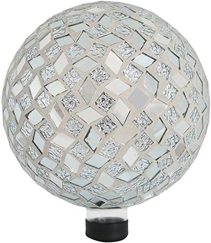 Sunnydaze 10" Mosaic Glass Gazing Ball for Garden, Globe for Outdoor Decor by SunnydazeDecor