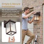 2 Pack Bronze Porch Light, Rust-Resistant Outdoor Wall Light - Image 6