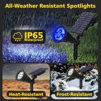 T-SUN Blue Solar Spot Lights Outdoor Waterproof, Solar Spotlights, 2 Pack - Image 7