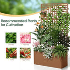 VINGLI 71"H Metal Raised Garden Bed with Trellis, Outdoor Planter Box for Climbing Vegetables, Fruits and Flowers, Privacy Screen, for Backyard, Patio, Balcony (Brown) - Image 5