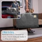 VENO 10 Pack Extra Large Heavy Duty Moving Bags with Wide Opening & Reinforced Handles, Reusable Storage Tote Bags with Strong Zippers for Clothes, College Dorm Essentials & Moving Supplies - Image 4