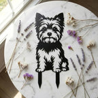 Dog Metal Garden Stake - Weatherproof Dog Silhouette Yard Art, Decorative Outdoor Sign for Lawn & Patio, Heartfelt Gift for Soft Yorkshire Terrier Lovers(Stand,14") - Image 4