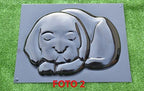 Concrete molds DIY Dog Stepping Stone Mold Mould Plaster Concrete Garden Path 15"x11"x1,37#S04 - Image 2