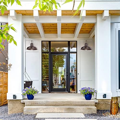 2-Pack Dusk to Dawn Outdoor Wall Sconces, Farmhouse Outside Lighting Gooseneck Barn Lights, Oil Rubbed Bronze Exterior Wall Lights, Anti-Rust Waterproof Outdoor Light for House Porch Garage Entryway - Image 6