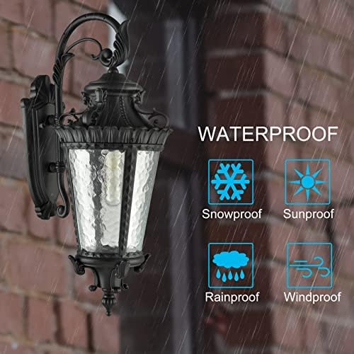 SAMTEEN Black Outdoor Wall Light Fixtures - Image 5
