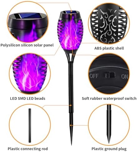 Solar Lights Outdoor, Halloween Solar Torch Lights - Image 3