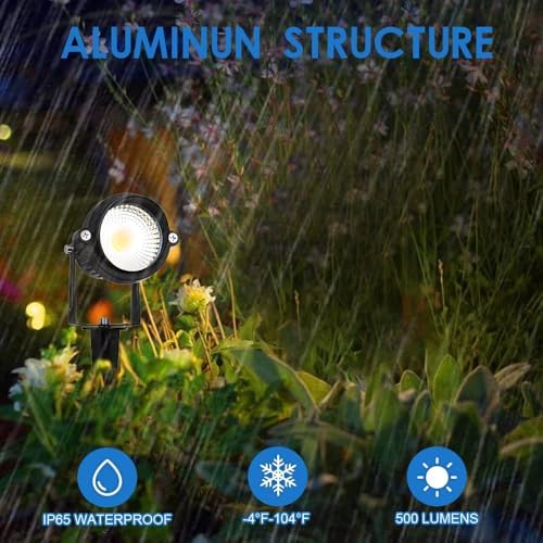 5W Spot Lights Outdoor 5000K Daylight White Flag Pole Light 12V~24V AC/DC LED Landscape Spotlights, Waterproof Low Voltage Landscape Lighting for Yard (8) - Image 3