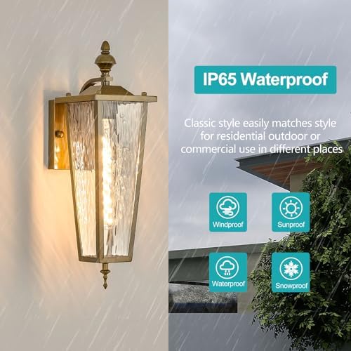 Outdoor Wall Light Fixtures,Vintage Exterior Waterproof Lantern - Image 4