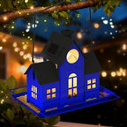 Solar Bird Feeders for Outdoors Hanging,Metal Cardinal Bird House Feeder with Solar Powered Lantern Light,Wild Cardinal Birdfeeder Waterproof Decor for Garden Yard Outside,Gift for Grandma Mom - Image 4