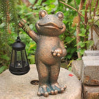 Garden Frog Statue Gifts Outdoor Fairy Garden Accessories Outdoor Lights Solar Garden Frog Decor Art Housewarming Gift for Patio,Yard,Lawn Ornament - Image 6