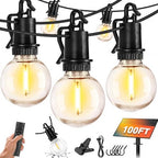 ZJOJO 100FT Solar String Lights Outdoor Waterproof, Solar String Lights by ZJOJO