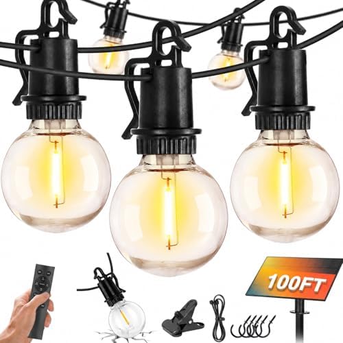 ZJOJO 100FT Solar String Lights Outdoor Waterproof, Solar String Lights by ZJOJO