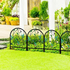 4 Pack Hummingbird Decorative Garden Fence Metal Hummingbird Design Metal Arch Garden Fence Border for Yard Patio Flower Bed Lawn Outdoor Landscape Decoration Animal Barrier Fence for Garden - Image 3