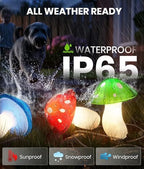 BITPOTT Solar Led Mushroom Garden Lights, 9 Pack, 8 Modes, Multicolor, IP65 - Image 4