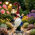 Garden Gnome Statue with Solar Lights Garden Sculptures Patio Outdoor Decor by PaLuQiYa