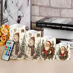Santa Snowman Flameless Battery Operated Lamp with Remote - Image 4