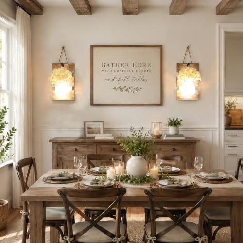 Rustic Mason Jar Sconces Wall Decor, Brown, Set of 2 - Image 5