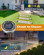 btfarm 12 Pack Solar Lights Outdoor Waterproof, 8 LED Solar Ground Lights - Image 2