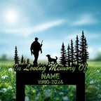 Personalized Hunter Grave Marker Hunter with Dog Memorial Garden Stake 8-24 inch Hunter Dad Loss Gift, Hunter Memorial Gift Loss of Loved One (Hunter with Dog) - Image 3