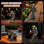 CroBlissful Solar Bigfoot Statue with Gnomes, 10.6 Inch Resin Sasquatch - Image 4