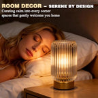 MJ PREMIER Battery Operated Lamp, Small Cordless Lamp with Timer, Clear*2 - Image 3