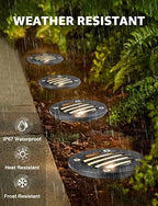 SUNVIE 6-Pack 12W 3000K LED Low Voltage Landscape Well Lights, Grated Top - Image 5