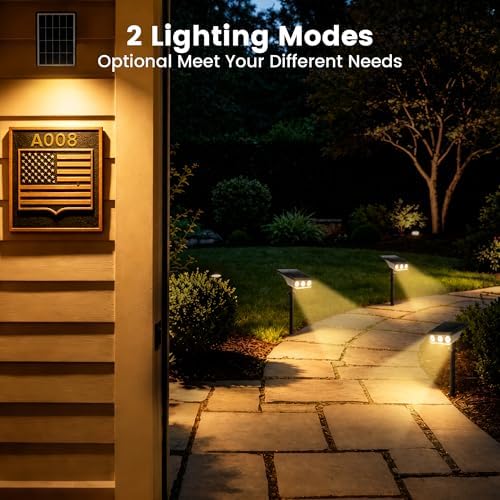 Solar Spot Lights Outdoor Waterproof IP65(4 Pack-White &Warm White) - Image 2