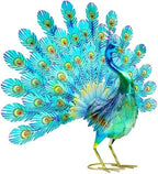 27.5" Peacock Garden Decor, Metal Yard Decorations Outdoor - Image 2