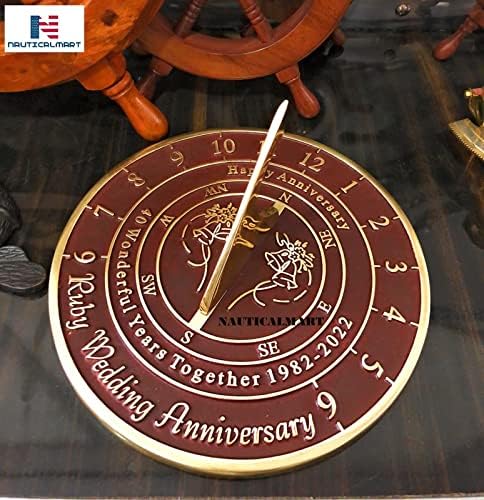 NauticalMart Ruby Wedding Anniversary Sundial Gift - Image 3