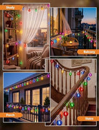 LED Outdoor String Lights Plug in, 25FT 27 G40 Shatterproof Multicolor Bulb - Image 5