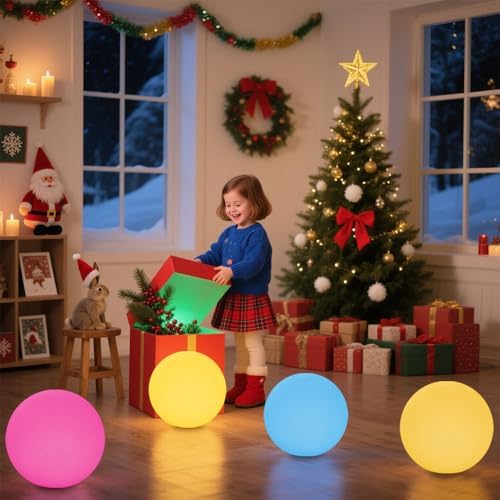 10-in Solar Globe Light, Solar Garden Ball Light Outdoor w/Remote, 16 RGB Color 4 Modes Glowing Ball, Waterproof Smart Light Sensor Control Outdoor Orb Lamp w/Ground Stake for Pathway Patio Yard Party - Image 5