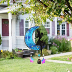 Memorial Wind Chimes Solar Hanging Glass Moon Lights Metal Fairy Angel Outdoor Wind Chimes for Mom Loved One Gifts - Image 7