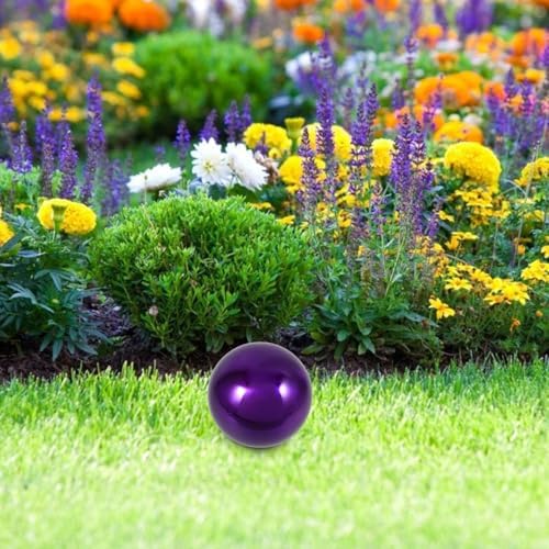 KESYOO Garden Spheres Outdoor Gazing Globe Metal Ball Gazing Globe Reflective Spheres Garden Reflection Ball - Image 3