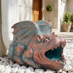 Gothic Gargoyle Gutter Guardian Rain Downspout Extension Outdoor Statue, 12 Inch High, Cast Stone Resin, Bronze Stone Finish for 3"x4" Decorative Gutter Extension - Image 2